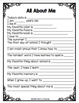 Back to School Activities Time Capsule Project by Merry Friends | TpT