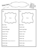 Back to School Time Capsule Sheet - elementary or secondary!