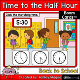 Back to School Time to the Half Hour Boom Cards - Digital 
