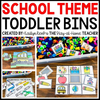 Preview of Back to School Toddler Sensory Bin Activities | Homeschool Preschool Fine Motor