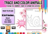 Back to School Trace and Color Animals