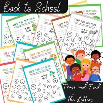 Back to School - Trace and Find Letters by Childelements | TPT