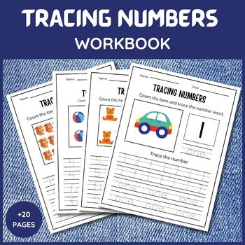 Preview of Back to School Tracing Numbers Workbook for Kindergarten
