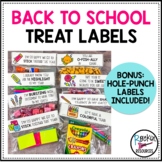 Back to School Treat Labels