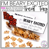 Back to School Treat Tag | I'm Beary Excited | FREEBIE