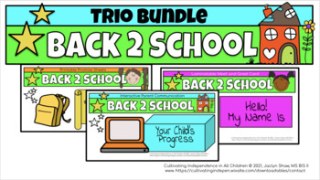 Preview of Back to School - "Trio Bundle"