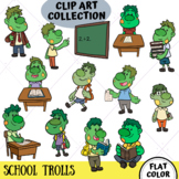 Back to School Trolls Clip Art Collection (FLAT COLOR ONLY)