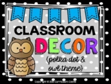 Classroom Decor Kit {Polka Dot & Owl Theme}
