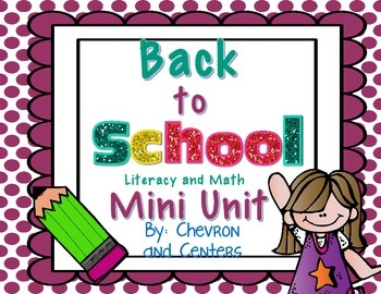 Preview of Back to School Unit