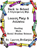 Back to School Unit for Kindergarten or First Grade Activi