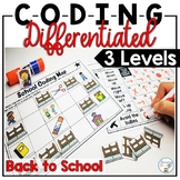 Back to School Unplugged Coding Worksheets Differentiated