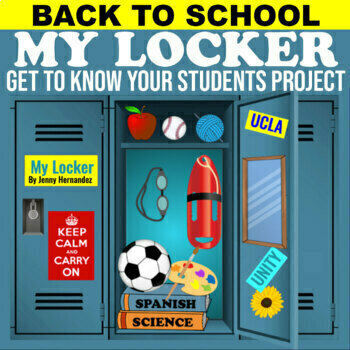 Preview of Back to School VIRTUAL LOCKER Get to know students ALL ABOUT ME Ice Breaker