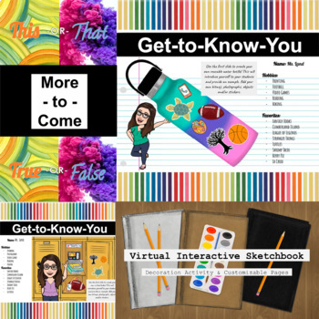 Preview of Back to School Virtual Bundle (Art Teachers) | Get-to-Know-You Google Apps