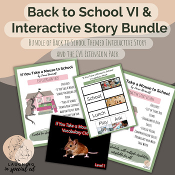 Preview of Back to School Visual Impairment and Interactive Story Bundle