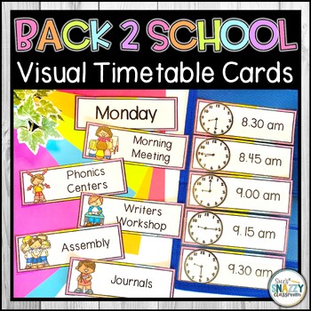 Back to School - Visual Timetable - Daily Schedule Cards | TpT