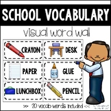 Back to School Visual Vocabulary Word Wall