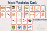 Back to School Vocabulary Cards