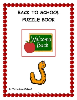 Preview of Back to School Vocabulary Puzzle Book