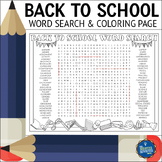 Back to School Vocabulary Word Search