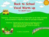 Back to School Vocal Warm-up