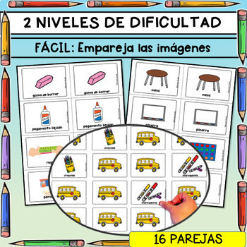 Vocabulario material escolar worksheet