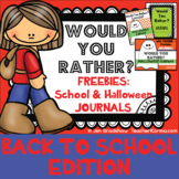 Back to School WOULD YOU RATHER Writing Kit, FREE Printabl