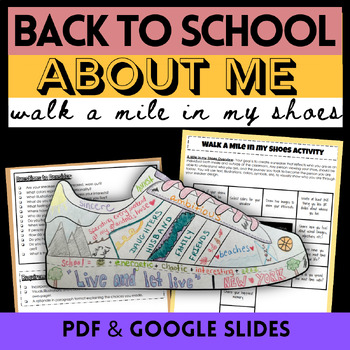 Preview of Back to School Walk a Mile in my Shoes Introduction Lesson and Activity