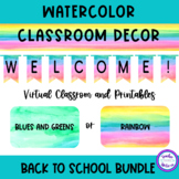 Back to School | Watercolor Classroom Decor Bundle