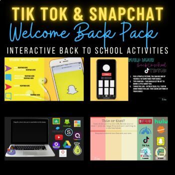 Preview of Back to School Welcome Back Activities | Middle & High School | Get to Know You