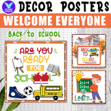 Back to School Welcome Everyone Posters Classroom Decor Bu
