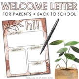 Back to School Welcome Letter - Google Slides