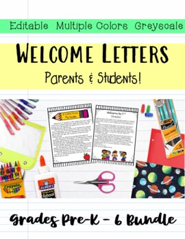 Preview of Back to School Welcome Letter - Parents and Students! EDITABLE!
