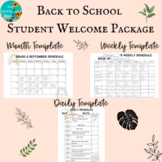 Back to School Welcome Package: for Students, Parents, and