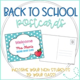 Apple Editable Back to School Postcards to Students