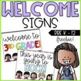 Back to School: Welcome Signs for All Grade Levels | Freebie