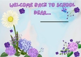 Back to School - Welcome - theme Flowers
