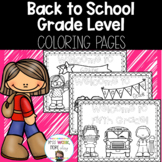 Back to School Welcome to Grade Level Coloring Sheet