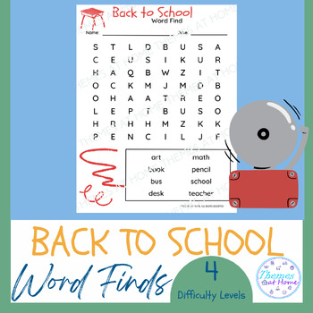 Preview of Back to School Word Finds