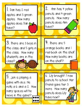 Back-to-School Word Problems by Sweet Sweet Elementary | TPT