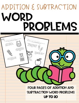 Back to School Word Problems- Addition and Subtraction (0-20) [FREEBIE]