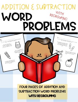 Back to School Word Problems- Addition and Subtraction with regrouping ...