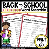Back to School Word Scramble | TPT Dollar Deals