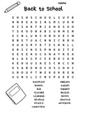 Back to School Word Search