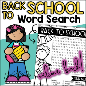 Back to School Word Search by Organized in Fourth | TpT