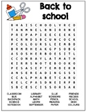 Back to School - Word Search