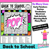 Back to School Word Search Activity : Early Finishers : Mo