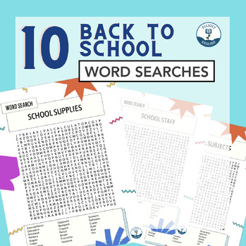 Preview of Back to School Word Search Bundle