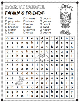 family and friends words