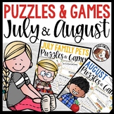 Back to School Word Search Word Puzzles JULY and AUGUST