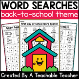 Back to School Word Search Word Searches Puzzles August 1s